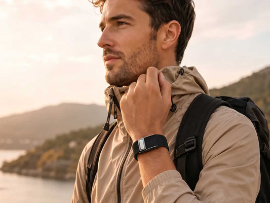 JCVital Pro V8 screenless band recording heart rate zones and training load during a workout